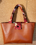 Faux Leather Handbag with Cotton Lining