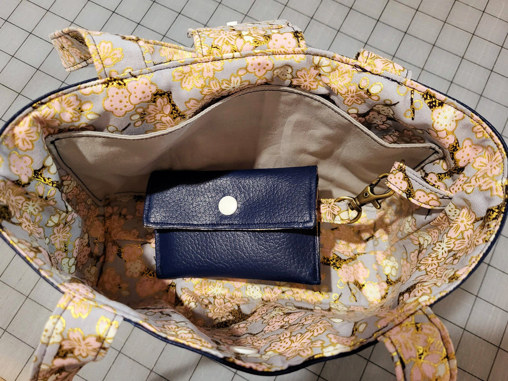 Faux Leather Handbag with Cotton Lining