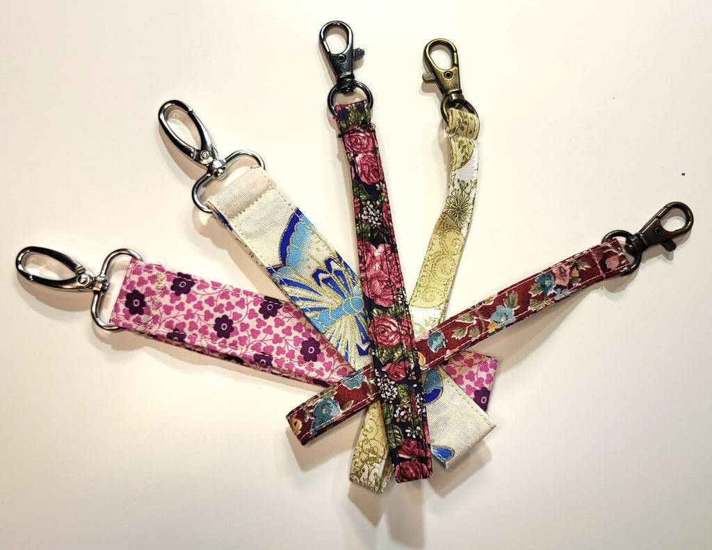 Cotton Wristlet Strap with Swivel Clip