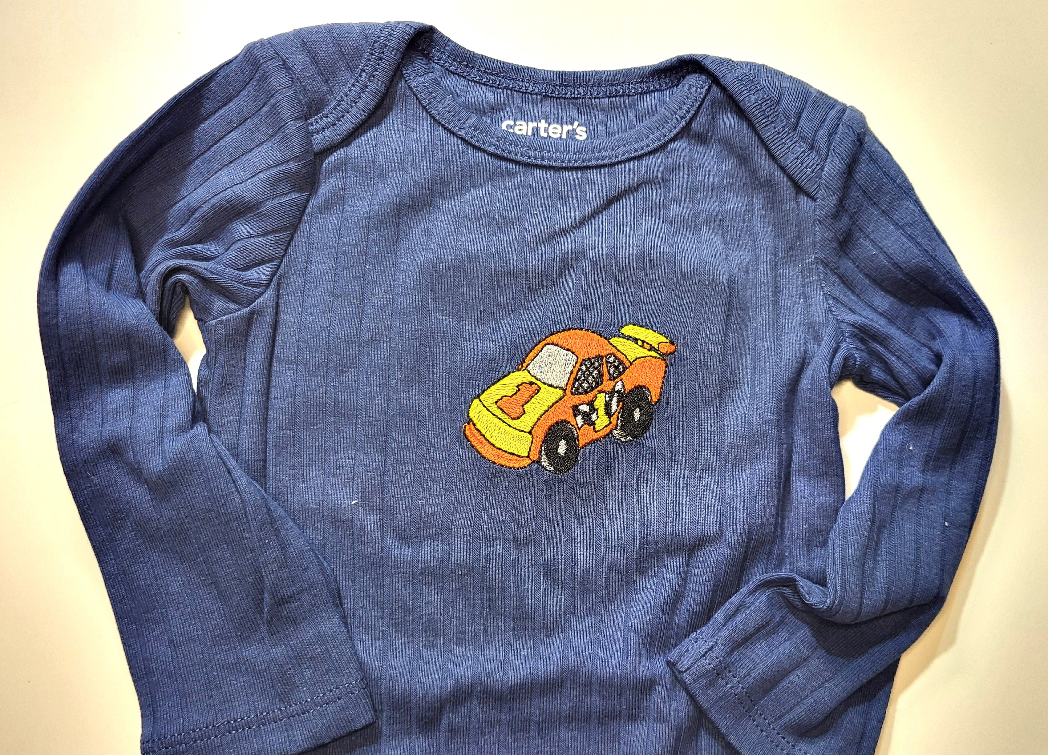 Race Car Onesie, Long Sleeve 6-9 Months