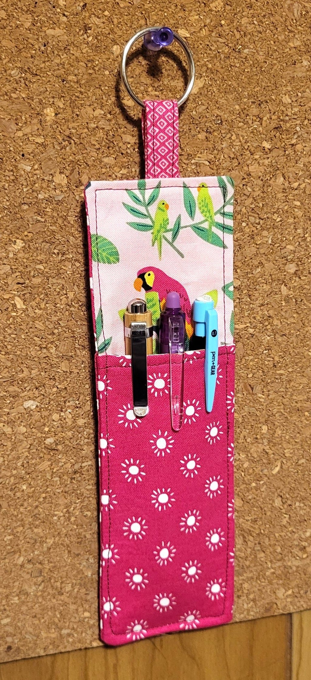 Pen/Glasses Holder with Keyring for Lanyards